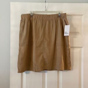 KIM ROGERS LINEN SKORTS size L brand new with tag length 21” waist 36” elastic